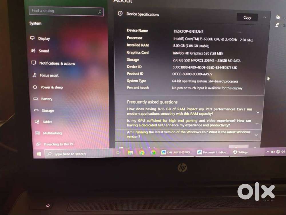New brand I5 HP laptop SSD with graphics card