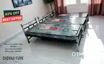 Cot sale Brand New Steel Bed @745 SINGLE DOUBLE w WER5