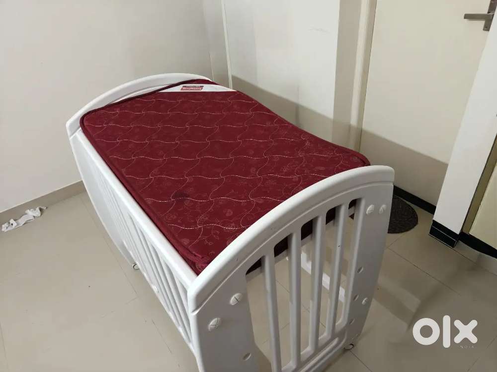 Baby Cot Rocker cum Study Table  Baby Crib including Mattress