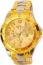 Gold and silver multi man watch