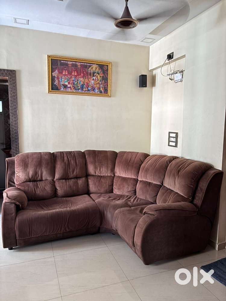 Velvet Teak WoodenSofa