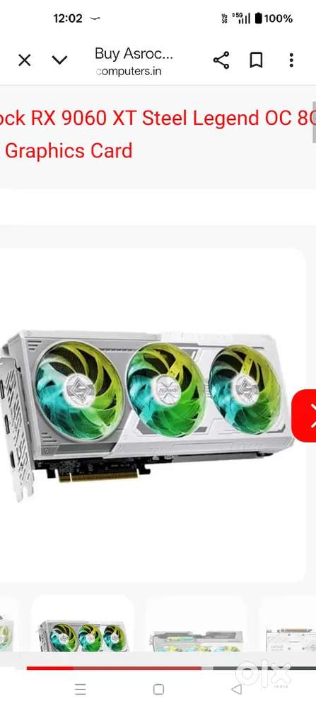 Asrock 9060XT graphic card 16 GB VRAM STEEL LEGEND OC CARD