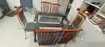 Six seater dining table and chairs