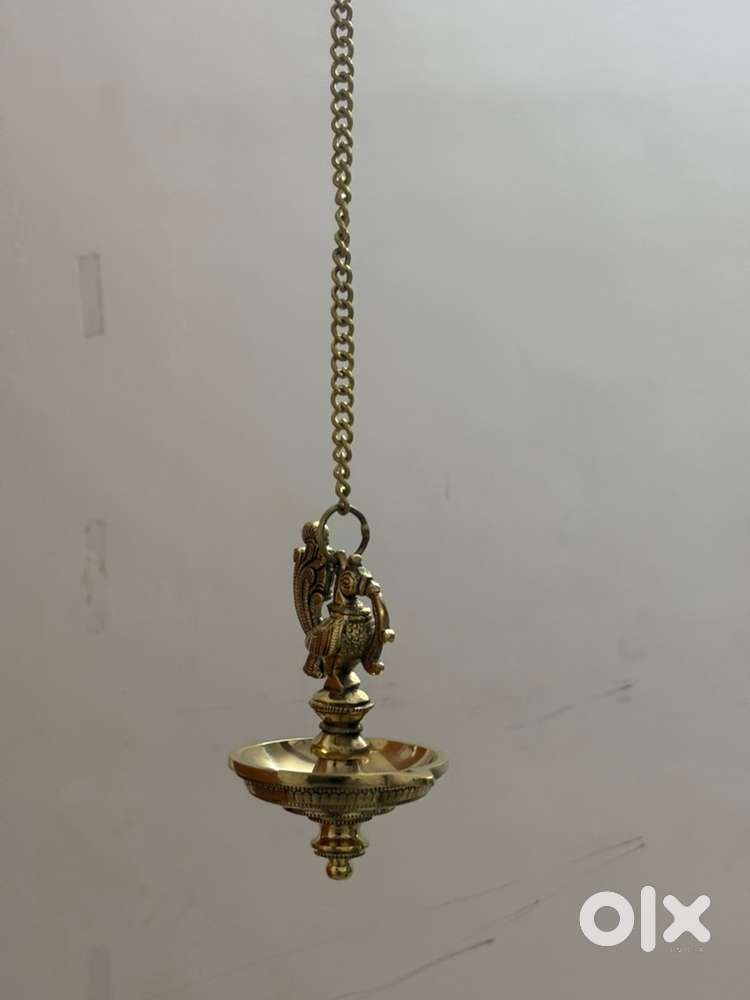 New Brass Antiqued Mehnoor Oil Lamp