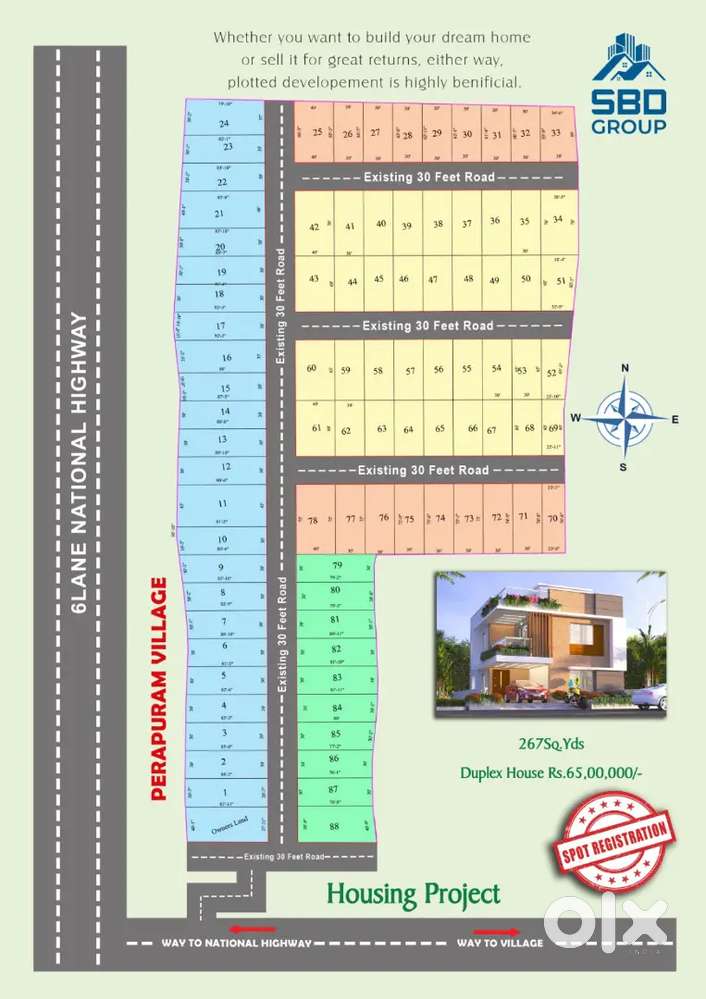 Individual plots for sale