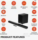 JBL SB 270 220W 2.1 Sound bar with wireless subwoofer