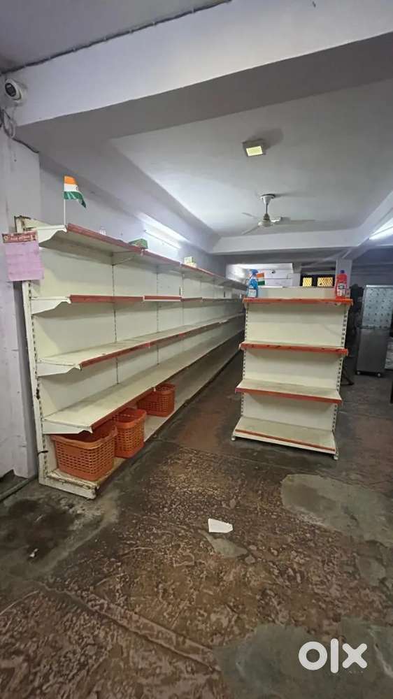 Supermarket display racks, counter, electric taraju