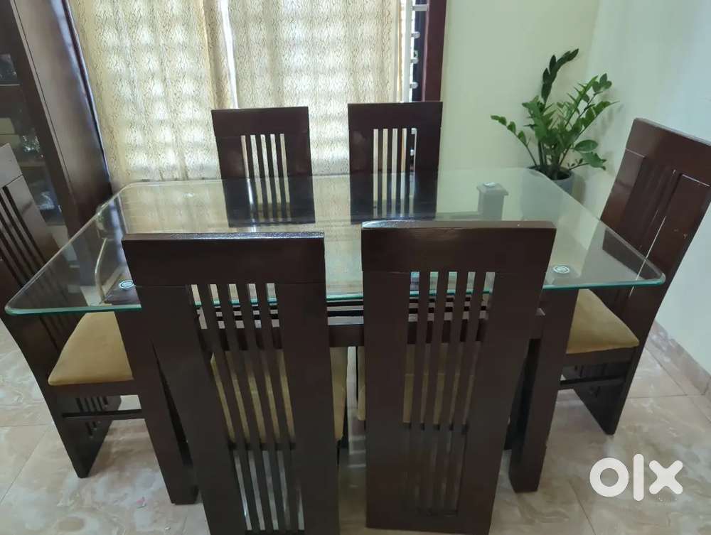 Dining Table with Glass Top