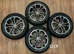17 inch Skoda kushaq wheels with MRF lite used TYRES Set of 4