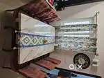 Dining table with six chair, crockery cabinet & book shelf for sale