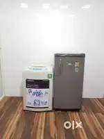 Whirlpool single door refrigerator and Samsung top load washing machin