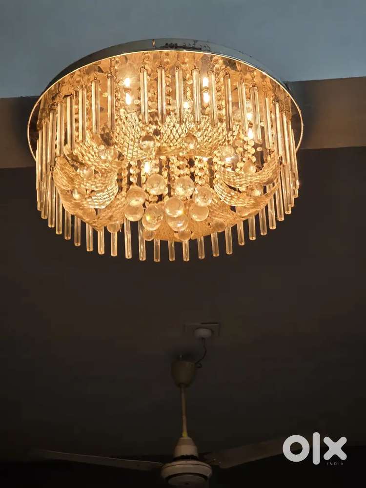 Golden Crystal Jhummar