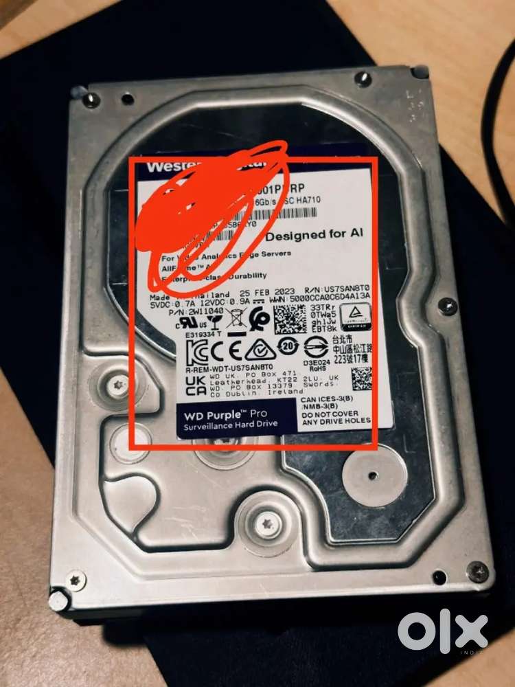 WD Hard drive 1TB (4 NOSE) TOSHOBA 1 TB (1NOSE)
