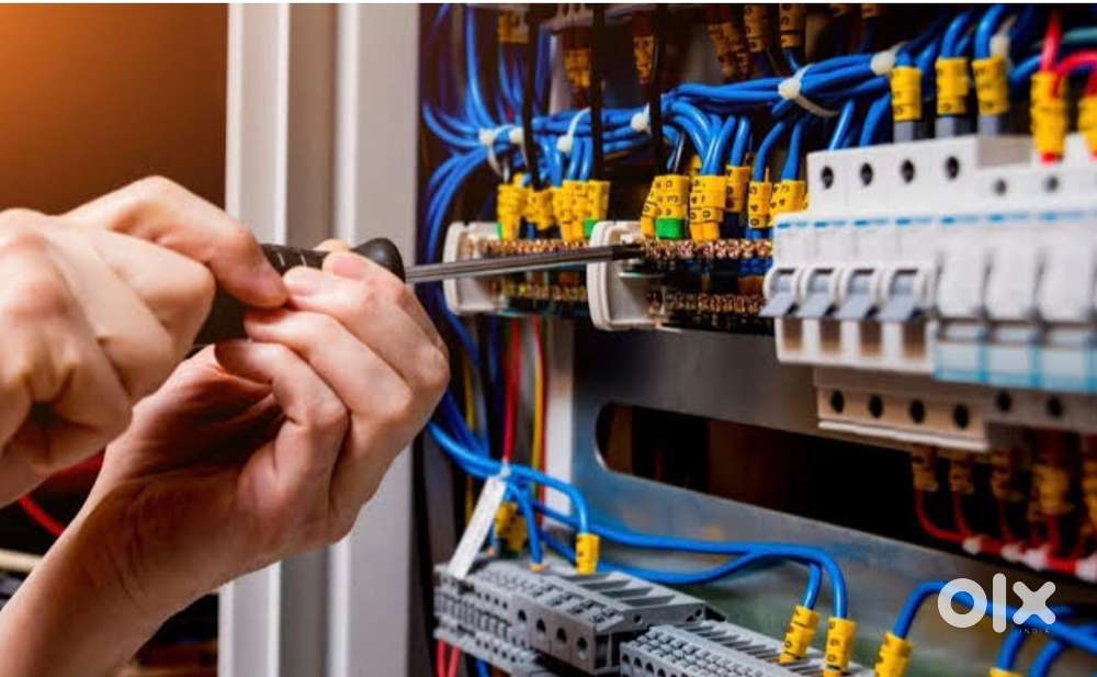 Electrician worker, and helpers