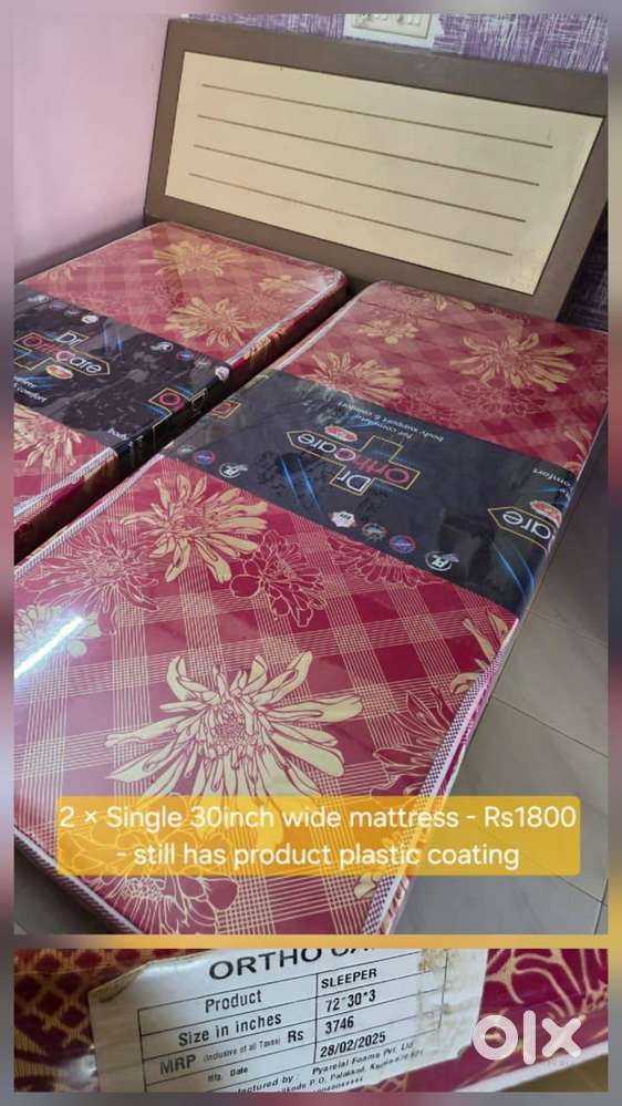mattresses, wooden cot, wooden table, selling due to rental vacating