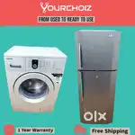 Samsung 5.5 kg front load washing machine and Lg Double door fridge