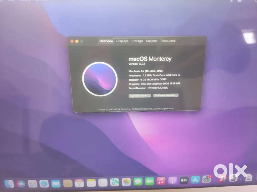 MacBook air ( 13- inch, 2017)