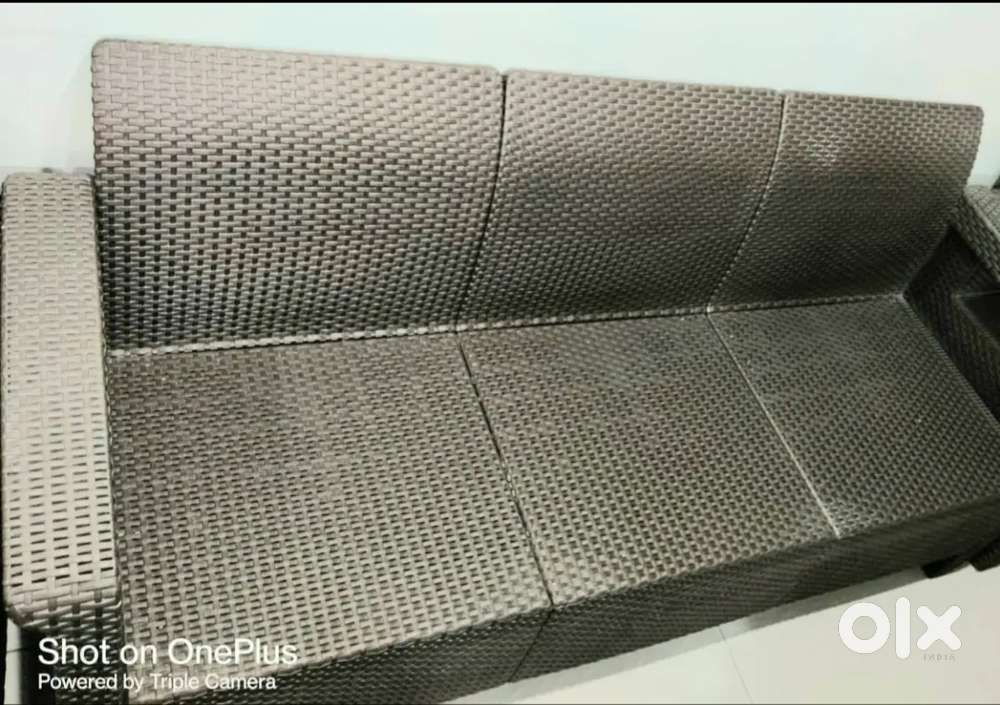 3 Seater Tejkamal Sofa High Quality Plastic Sofa. Very less used.
