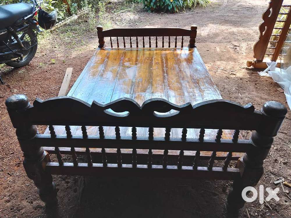 teak wooden cot