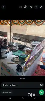 Fast food counter.fully new with chinies burner .only one month old