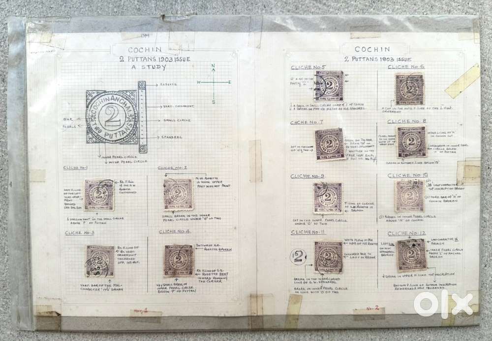 Cochin and TC Stamps for Sale