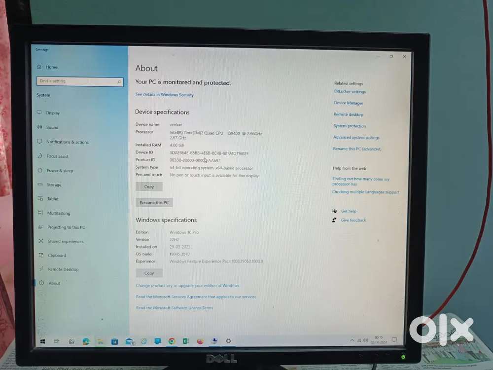 DELL OPTIFLEX 380 DESKTOP WITH LCD MONITOR-GOOD CONDITION