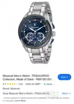 Maserati Wrist watch for Sale