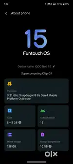 iQOO Neo 10 Best for Gaming 7000mah battery Snapdragon 8sGen 3