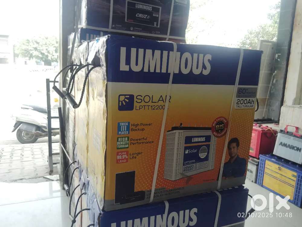 Luminous solar 200ah brand new