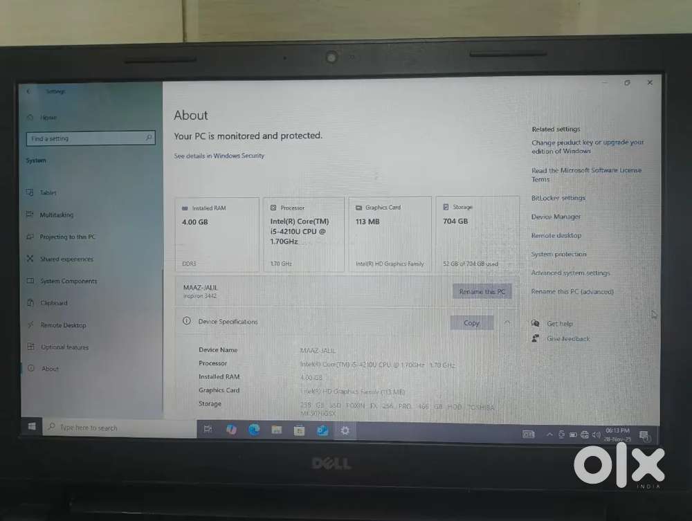 Dell Inspiron 3442 i5 laptop