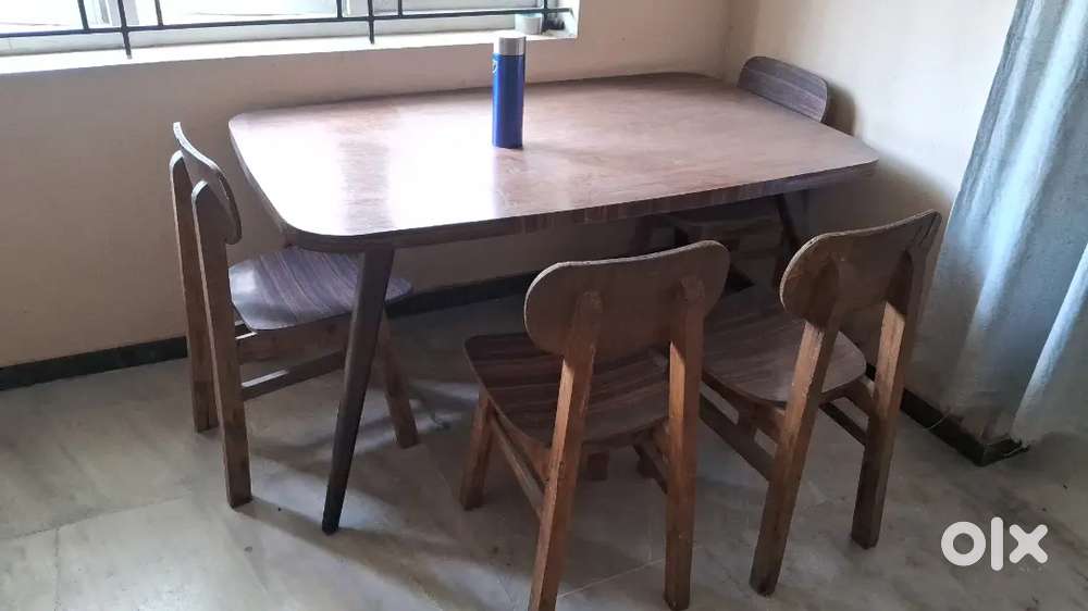 wooden Dining plywood table set & 4 nos Wooden Ply wood chair