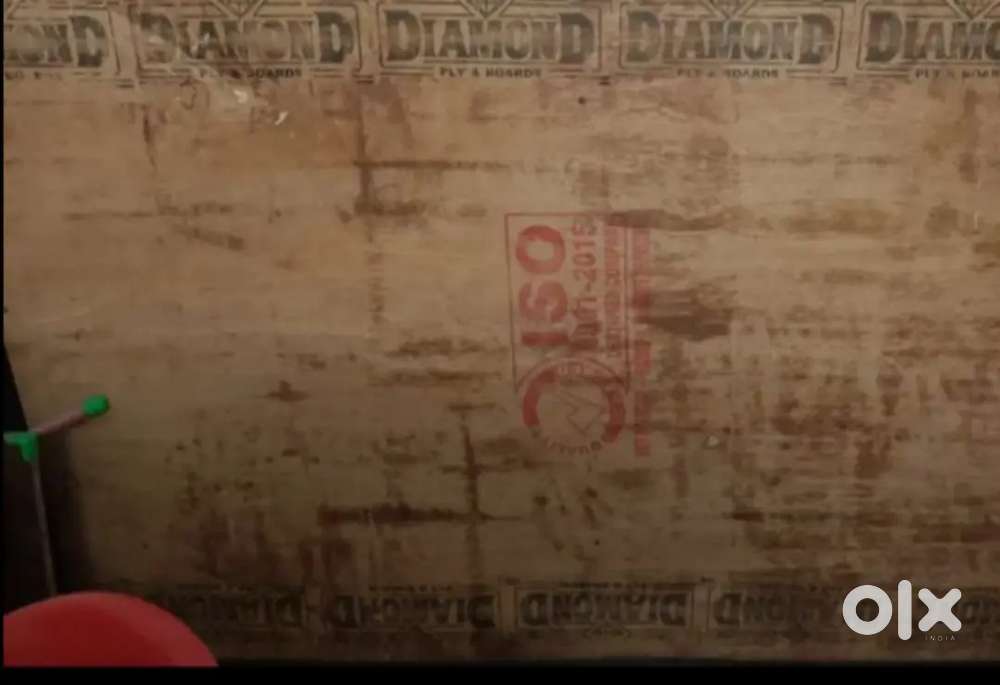 Iron bed with plywood