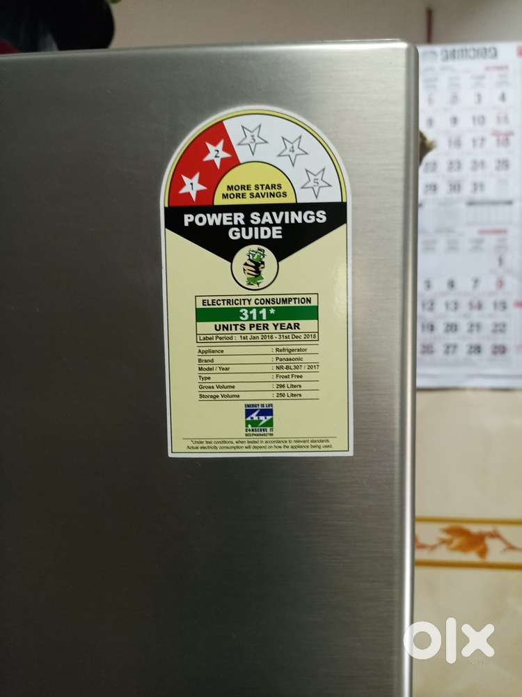 Panasonic Double Door Refrigerator (296L, 3-Star, Frost Free)