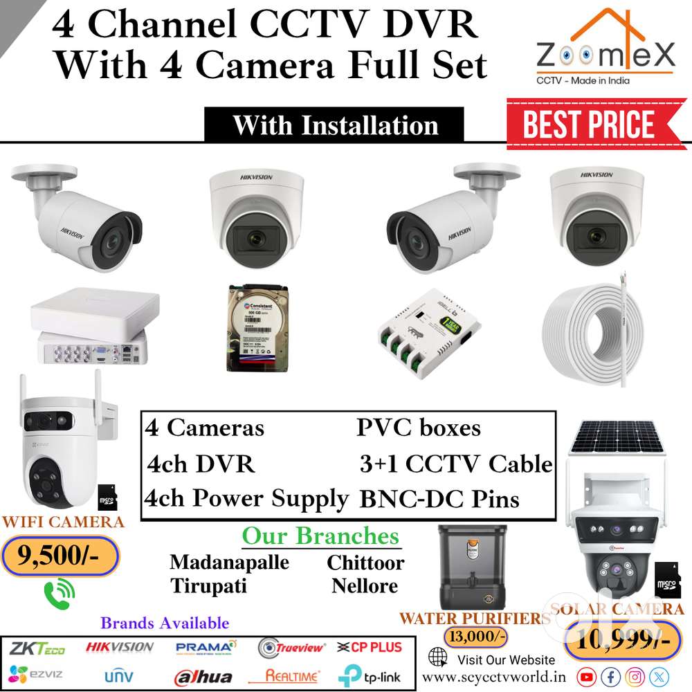 Complete CCTV Security Kit with Installation!& 1 year free service