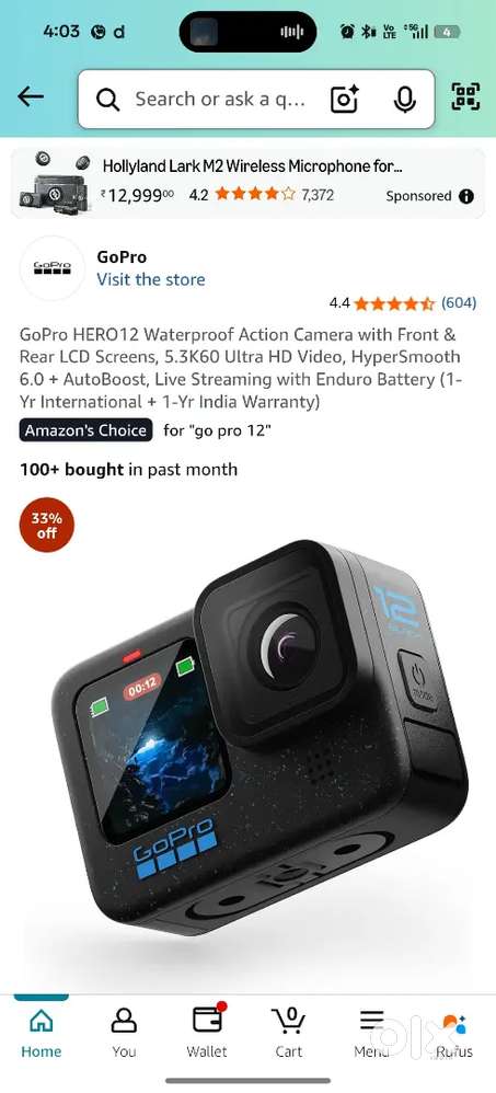 Go pro hero 12 black  In warranty
