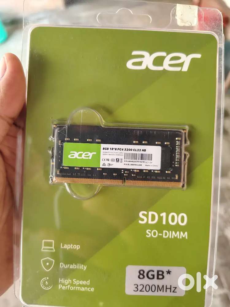 Acer SD100 8GB RAM 3200 MHz DDR4 CL22 1.2V Laptop Computer Memory