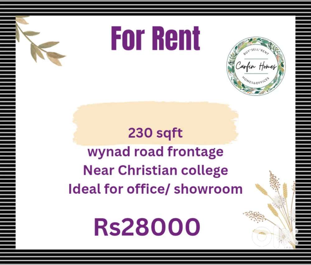 Single shoproom wynad road frontage ideal for office / boutique