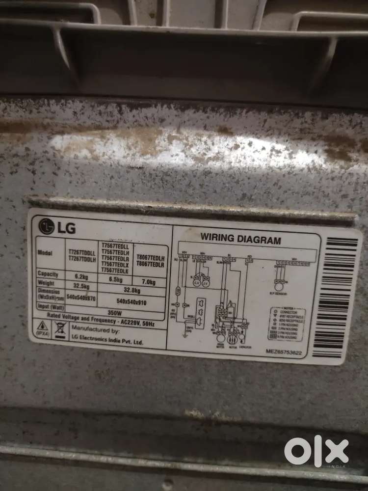 Washing machine  lg 7kg