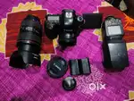 Canon 6d mark 2 , 55mm lens 24-105 lens, 2 battery, 1 Bag, Flush light
