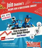 Domino's ANGAMALY Hiring (part time)