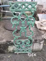 Cast iron grills, doors windows, floor tiles and antique furniture