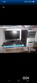 Desktop computer with a table