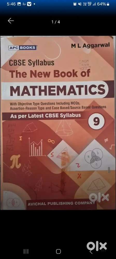 Class 9 Mathematics Book (ML Agrawal)CBSE