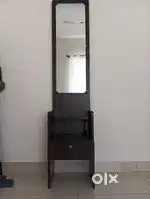 Wooden Dressing Table with Mirror & Storage