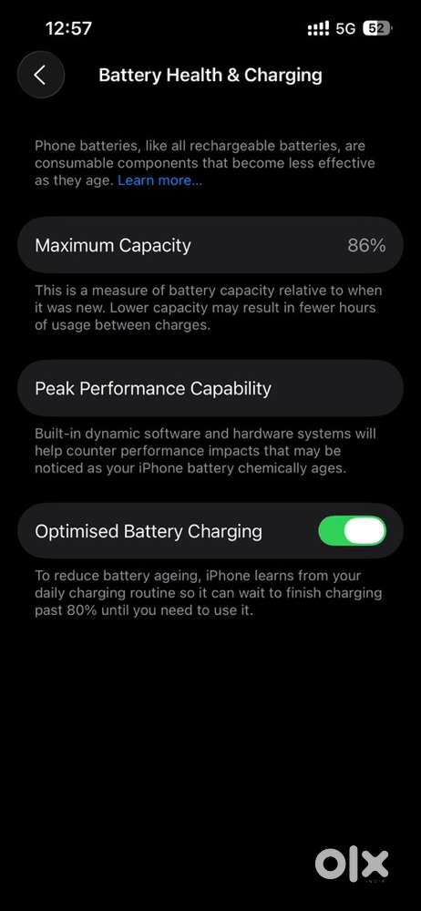 IPHONE 14 128gb battery 86%
