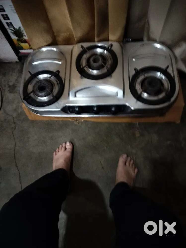 Gas chulha Stainless steel 3 burner
