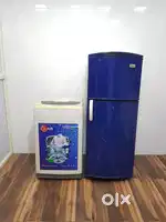 Whirlpool classic blue refrigerator and washing machine