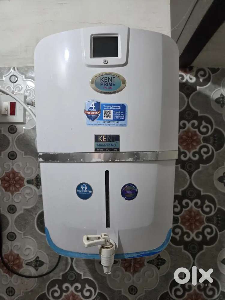 Kent water purifier prime plus market price 18000 sold @6000 3year old