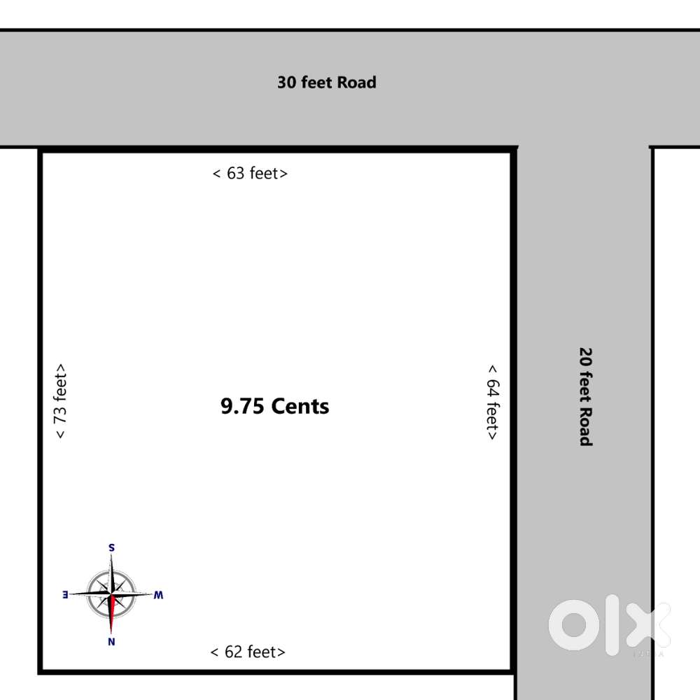 9.75 Cents Land near Yeyyadi.