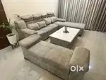 Set of 7 seater L type premium sofa with center table